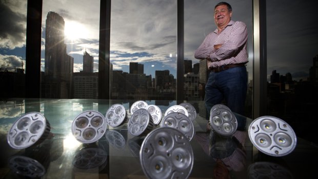 Freshwater Place apartment owner Peter Renner has embraced low-wattage bulbs.