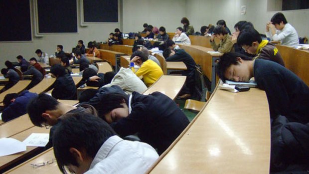 Sleepy scholars.