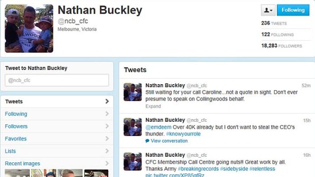 Nathan Buckley's tweet this morning.