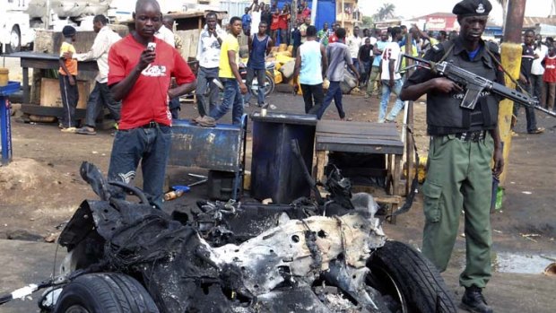 APRIL 9 Nigeria ... A car bomb killed at least 38 people when it was detonated on a busy road leading to a church. Hundreds of worshippers celebrating Easter escaped with minor injuries.