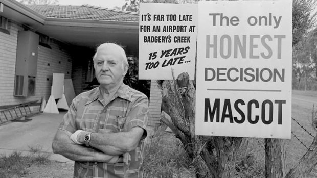 Adamant: Bob Green of the Badgerys Creek Anti Airport Group in 1986.