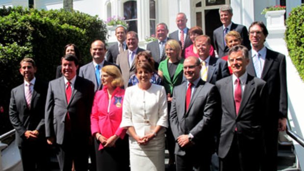 Bligh's new cabinet is sworn in at Government House.