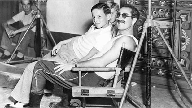 Funny father... Arthur Marx with famous dad Groucho.