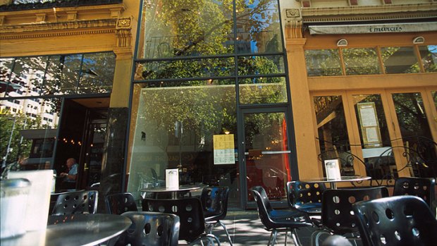 Cellar Bar (left) and its nowneighbour Nudel Bar, on Bourke Street.