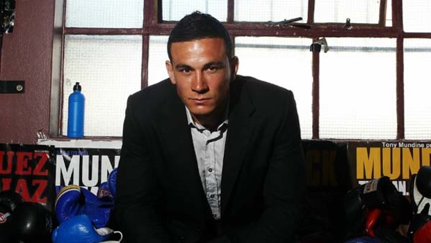 Back in black ... Sonny Bill Williams at the gym, home of his parallel boxing career.