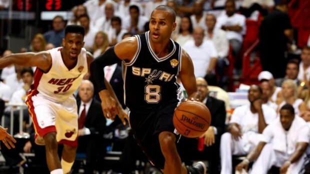 Patty Mills, of the San Antonio Spurs, during the third game of the playoff series.
