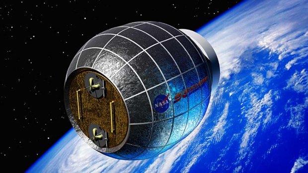 Inflatable ... an artist's impression of a Bigelow inflatable space station.