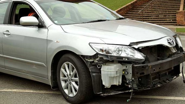 A police damaged in a Hunter Valley pursuit today.