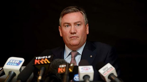 Study in contradiction: Eddie McGuire apologising this week.