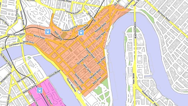 Council's metered off-peak parking zones. For full map, click <B><A href= http://images.brisbanetimes.com.au/file/2013/03/05/4083980/Off%2520Peak%2520Metered%2520Parking%2520map.pdf?rand=1362475258592> here</a></b>.