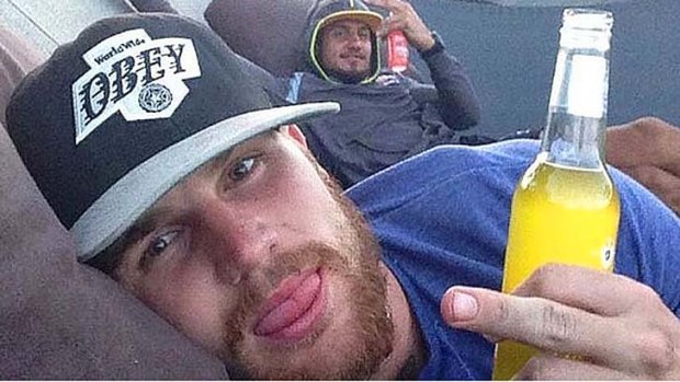 Josh Dugan was sacked by the Raiders after posting this picture of himself with Blake Ferguson.