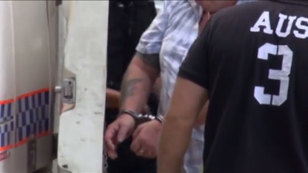 The five alleged bikies were arrested on the Sunshine Coast on Tuesday. Photo: Queensland Police Service.