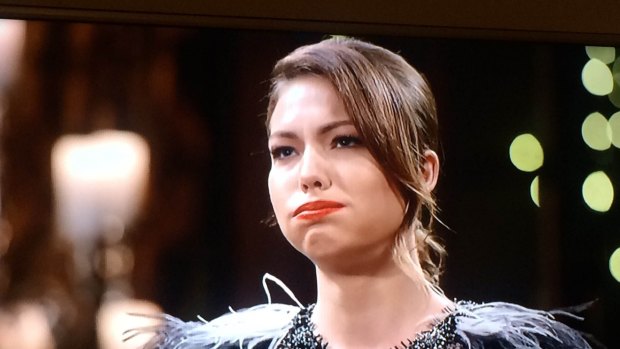 An emotional Sam Frost sending home Richie.