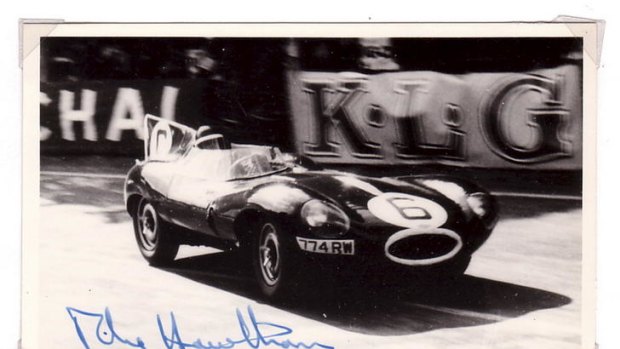 Popular ... among the most desirable of formula one autographs are those by 1958 world champion Mike Hawthorn. This signed photo of Hawthorn at Le Mans has a conservative value of $750.