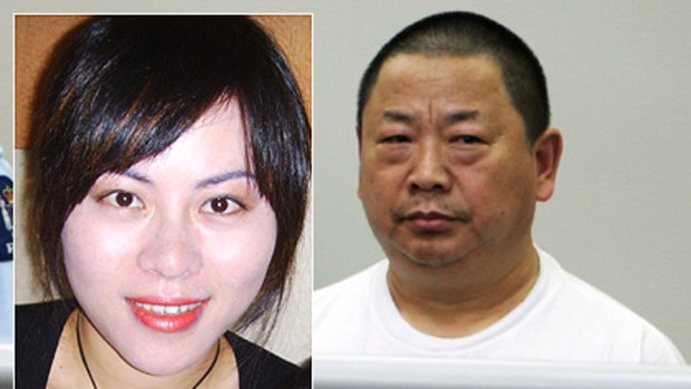 Nai Yin Xue (right) stands in the dock at the Auckland District Court, accused of murdering his wife Anan Liu (inset).