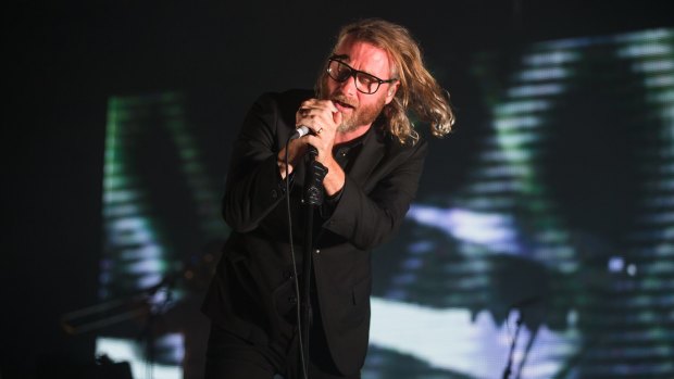The National's Matt Berninger sends the crowd into a daydream at the 27th Byron Bay Blues festival. 