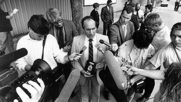 RBT success ... George Paciullo addresses the media in 1987.