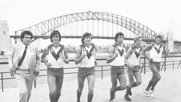 New ground: The Swans take to Sydney in 1982.