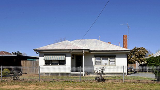 Struggle street: The house where Angela Bannister lived.