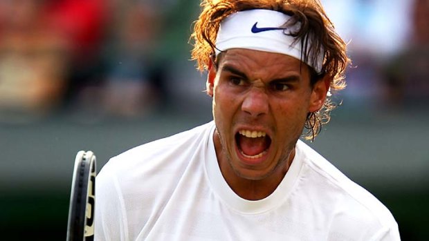 On track ... Rafael Nadal of Spain is through to the semi-finals.
