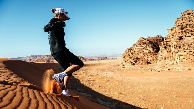 Mina Guli tackles the Arabian desert in Jordan as part of the 7 Deserts Run4Water expedition. This year her running focus is on rivers.
