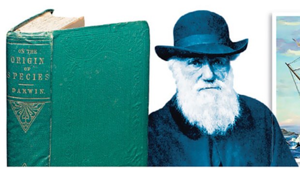 The book, published in 1859, Charles Darwin, and the Beagle.