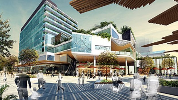 An artists' impression of a proposed $1 billion redevelopment of Ipswich's city centre.