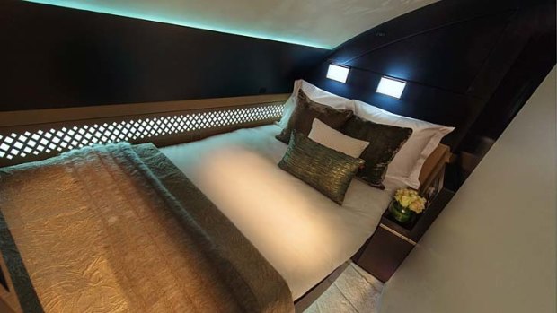 You can dream: Etihad Airways residence class bedroom.