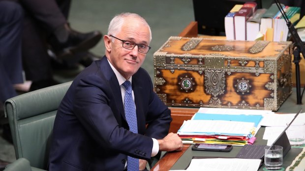 Prime Minister Malcolm Turnbull in Question Time.