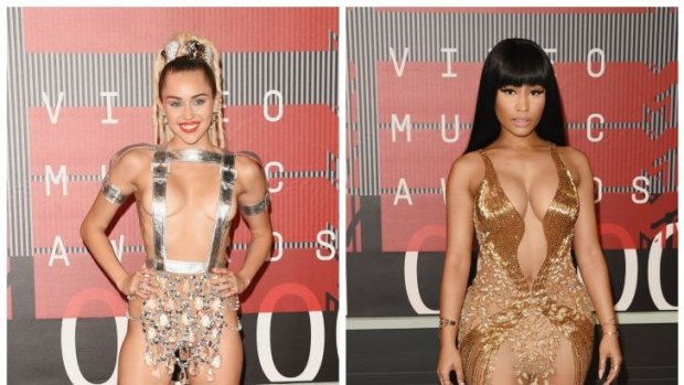 Miley Cyrus and Nicki Minaj had a heated exchange at the VMAs.