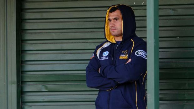George Smith sits out Brumbies training yesterday.