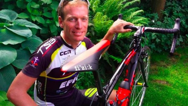 Lucy escape: Cyclist Maarten de Jonge.