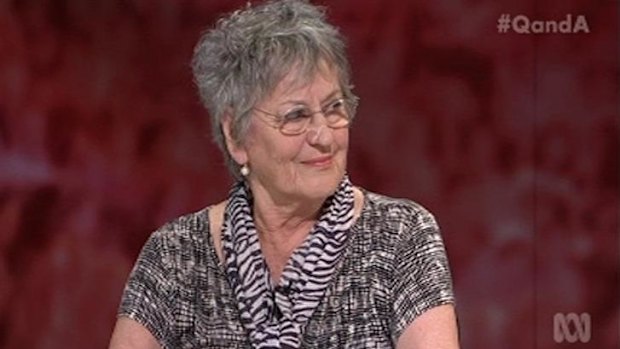 Germaine Greer on the Q&A panel.