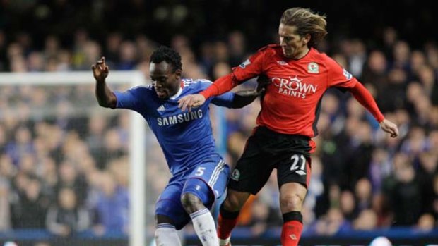 On the ball ... Chelsea's Michael Essien.