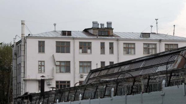A wall of Moscow's Lefortovo prison, where Igor Sutyagin, a nuclear researcher convicted of spying for West,  was transferred.
