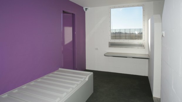 A picture of a cell inside the Bimberi Youth Justice Centre
