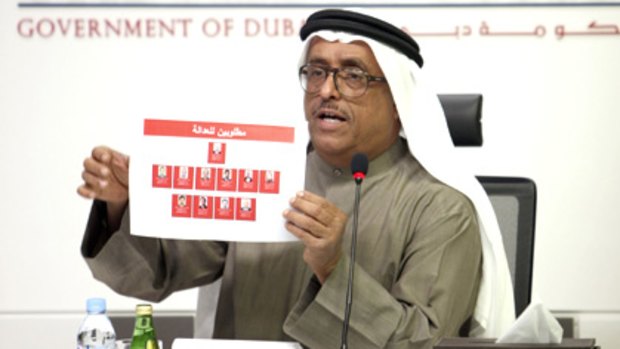 Dubai police chief Dahi Khalfan identifies the suspects.