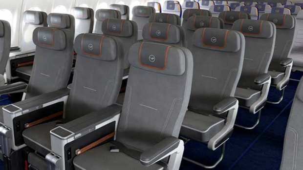 Lufthansa's new premium economy seating.