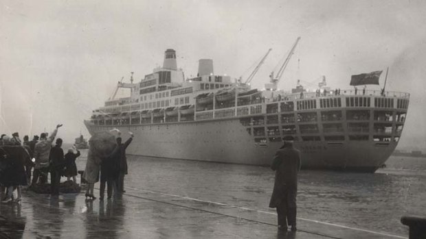 P&O's Oriana sets sail from Southampton in December 1960.
