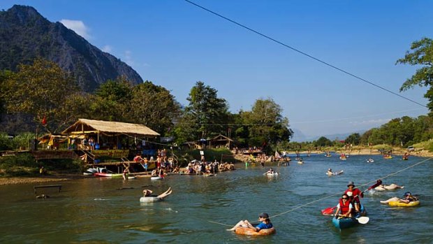 It's over ... the tubing scene in Vang Vieng has been ruined by its own popularity.