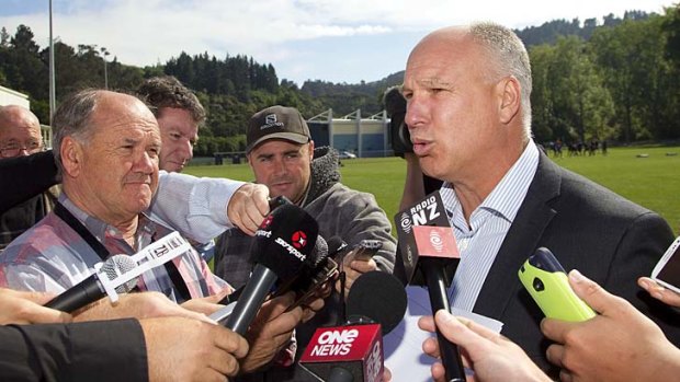 David White, the chief executive of New Zealand Cricket, speaks to the media about the investigation into match-fixing last week.