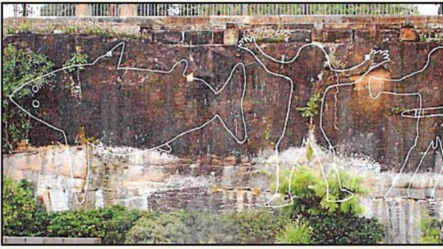 Recognition at long last . . . a concept image of how the rock art will look.