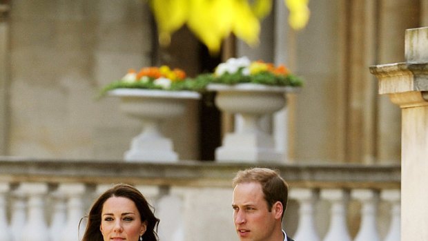 Kate Middleton with Prince William.