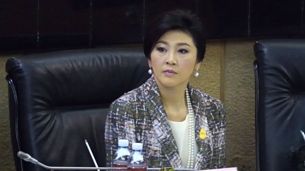 Ousted Thai prime minister Yingluck Shinawatra looks on as she faces impeachment proceedings by the military-stacked National Legislative Assembly (NLA) at the parliament in Bangkok.