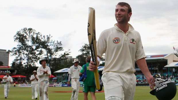 The young apprentice ... Phillip Hughes is on standby for Australian skipper Ricky Ponting.