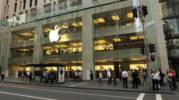 Bitter-sweet: The "glass edifice of taste and commerce" that is Apple's store on George Street, Sydney.