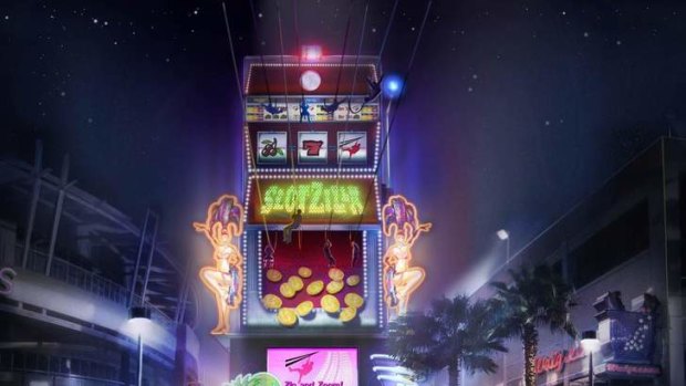 An artist's vision of the Las Vegas human jackpot.
