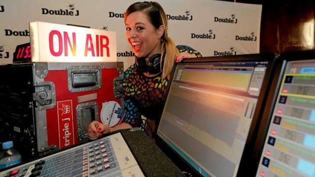 Double J briefly went off the air after being officially launched by host Myf Warhurst yesterday.