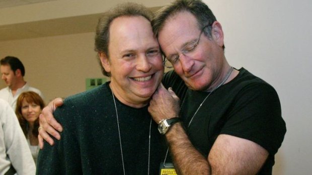 Friends since the film <em>Father's Day</em>: Billy Crystal and Robin Williams.