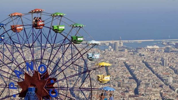 Rickety ride ... Tibidabo Ferris wheel, Barcelona.